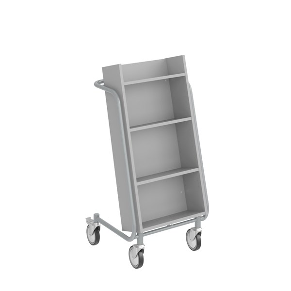 Carrito de libros KALIX gris/gris
