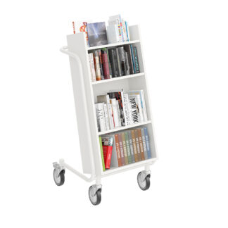 Carrito de libros KALIX blanco/blanco XL